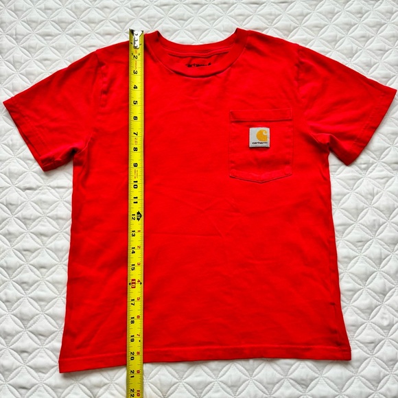 Carhartt Youth Red Short Sleeve Pocket Tee Size Small - Picture 4 of 11